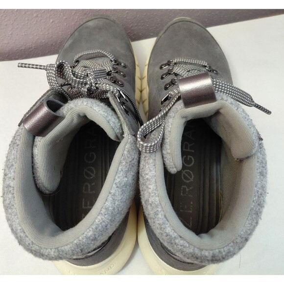 Cole Haan Grand ZG Field Hiker W29505 Grey Suede Lace Up Boots Womens 9.5B - Picture 5 of 10